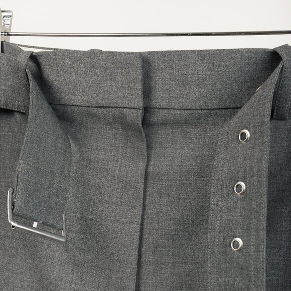 Helmut Lang AW/20 Light Grey Melange Tela Suiting Trouser Skirt - Picture 6 of 15
